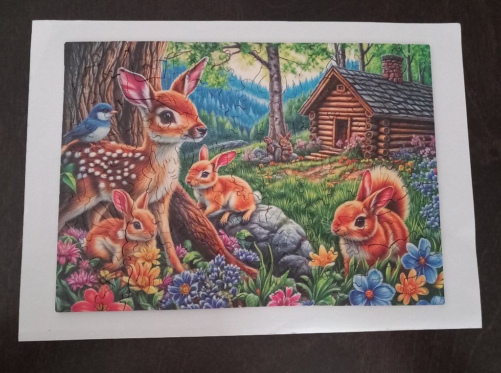 Wooden puzzel Bambi A4-formaat, Hobby en Vrije tijd, Denksport en Puzzels, Ophalen of Verzenden, Minder dan 500 stukjes