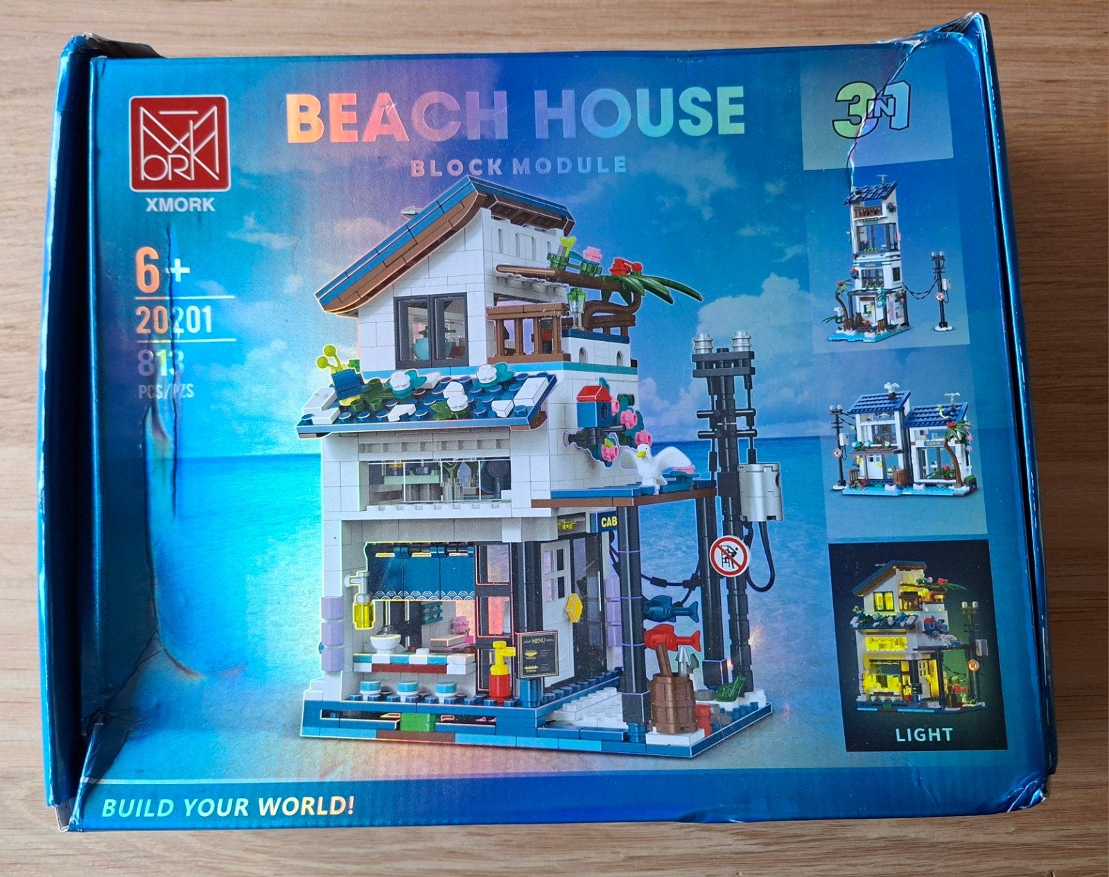 Xmork Beach House Bouwset 3-in-1 met Verlichting, Ophalen of Verzenden, Nieuw, Overige merken