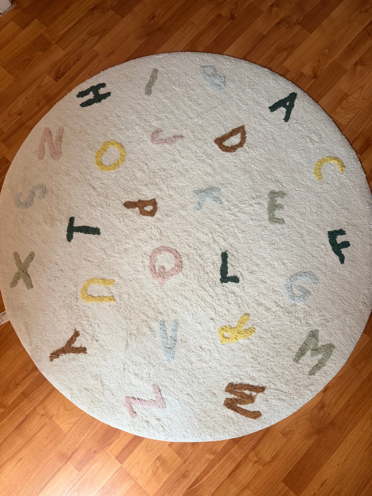 Rond vloerkleed kinderkamer H&M Home - Wasbaar! D130cm, Huis en Inrichting, Ophalen, 100 tot 150 cm, Rond, Zo goed als nieuw