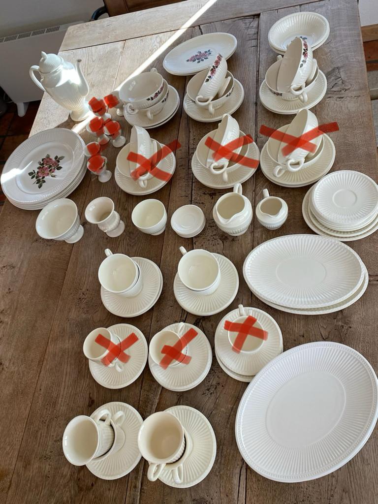 Diverse Wedgwood servies: Briar Rose, moss rose, Edme, Huis en Inrichting, Keuken | Servies, Ophalen, Gebruikt, Wedgwood, Porselein