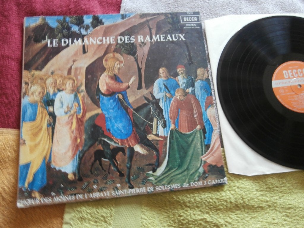 LP - Chœur Des Moines De L'Abbaye Saint-Pierre - Palmzondag., LP, Zo goed als nieuw, Vocaal, Fotohoes