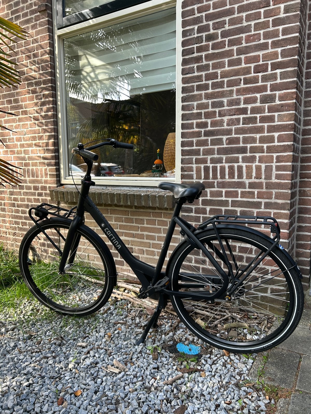 Cortina Common D57 damesfiets | 3 versnellingen | zwart, Terugtraprem, (Extra) lage instap, 56 cm of meer, Zo goed als nieuw