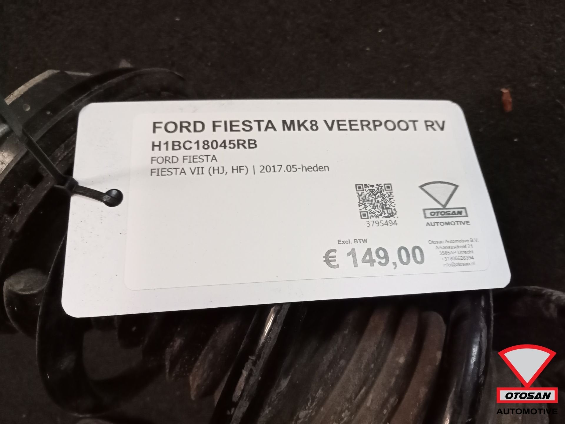 Ford Fiesta MK8 Veerpoot Rechts Voor H1BC18045RB, Gebruikt, Info@ford.com, Ophalen of Verzenden, Ford