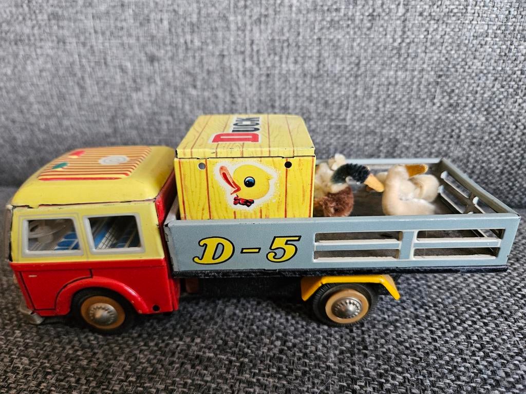 MF 173 blikken speelgoed vrachtwagen met eendjes, Antiek en Kunst, Ophalen of Verzenden