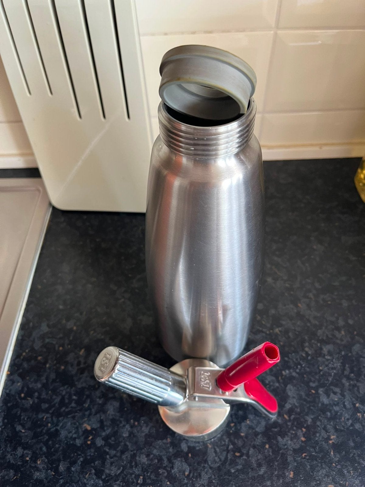 Kudde Issi RVS Slagroomspuit 1 liter, Ophalen, Zilver, Metaal, Overige merken