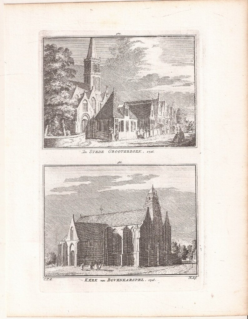 De Stede Grootebroek 1726 en Kerk van Bovenkarspel 1726
