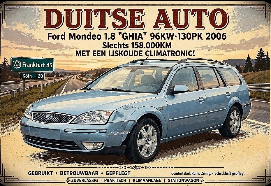 Leuke Mondeo 1.8 "Ghia" Wagon leuke opties 2006 GOED LEZEN‼️, Auto's, 4 cilinders, Mondeo, Stationwagon, Handgeschakeld