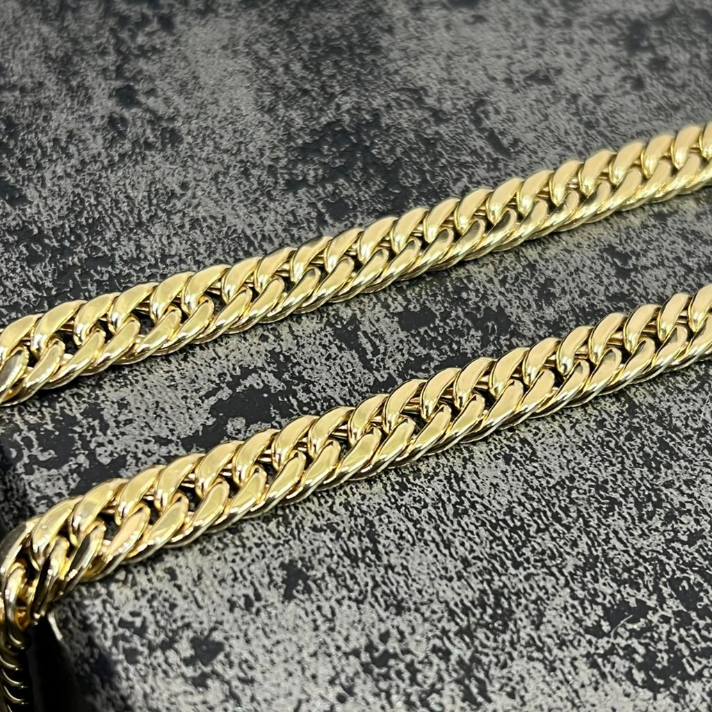 14k gouden ketting cuban gourmet schakel italy, Sieraden, Tassen en Uiterlijk, Ophalen of Verzenden, Zo goed als nieuw, Goud