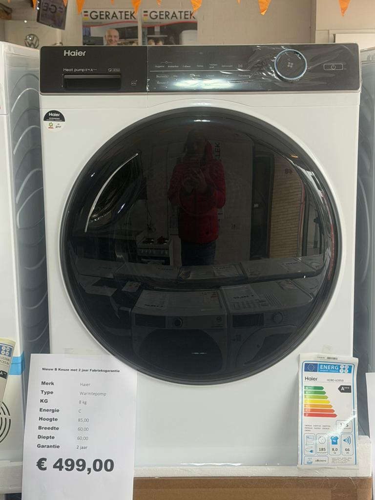 Haier 8 kg warmtepomp droger nieuw, Witgoed en Apparatuur, Wasdrogers, Haier, Minder dan 85 cm, 8 tot 10 kg, Nieuw