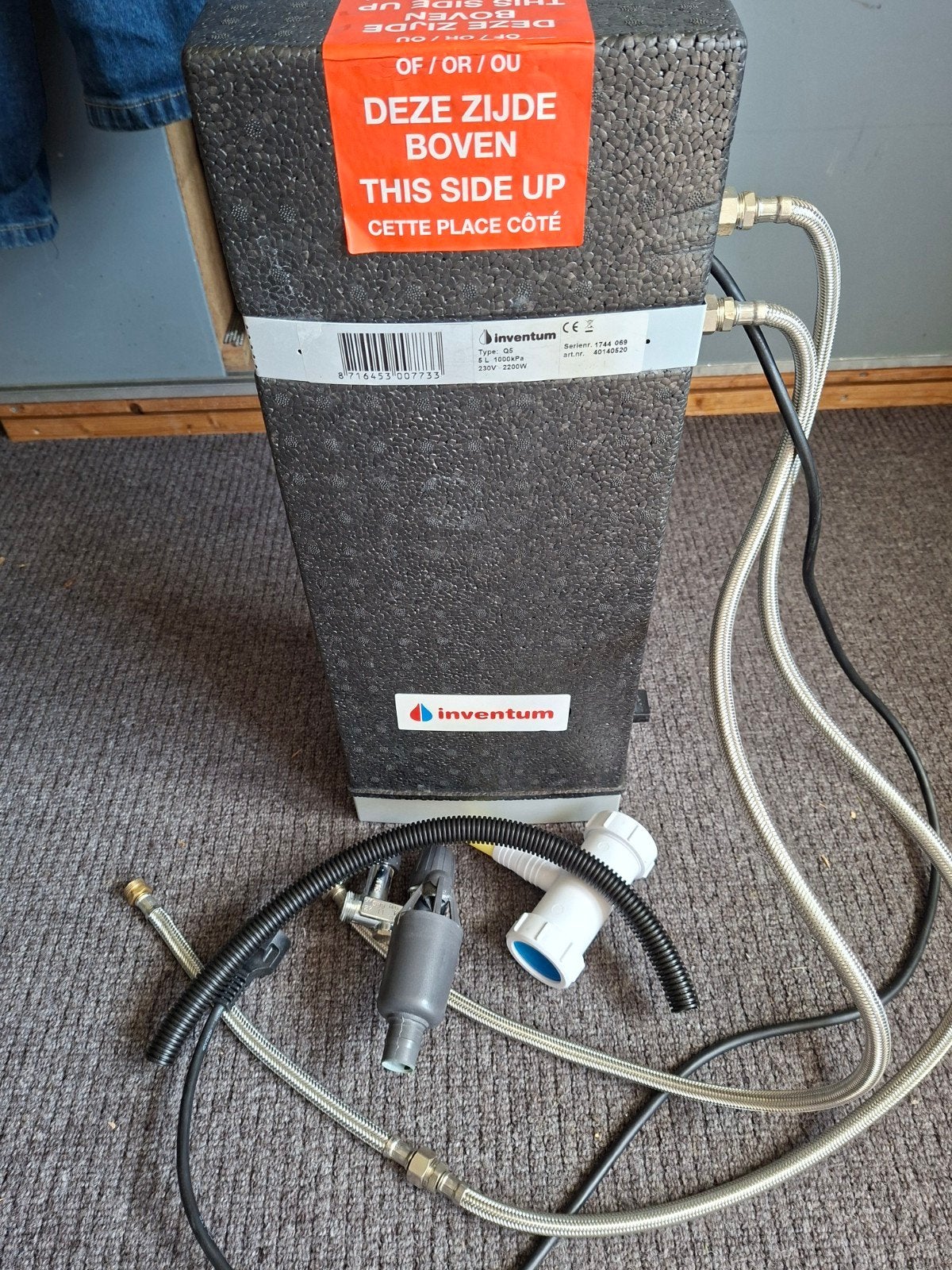 Plintboiler Inventum Q5 Boiler, Zo goed als nieuw, Minder dan 20 liter, Onbekend, Boiler