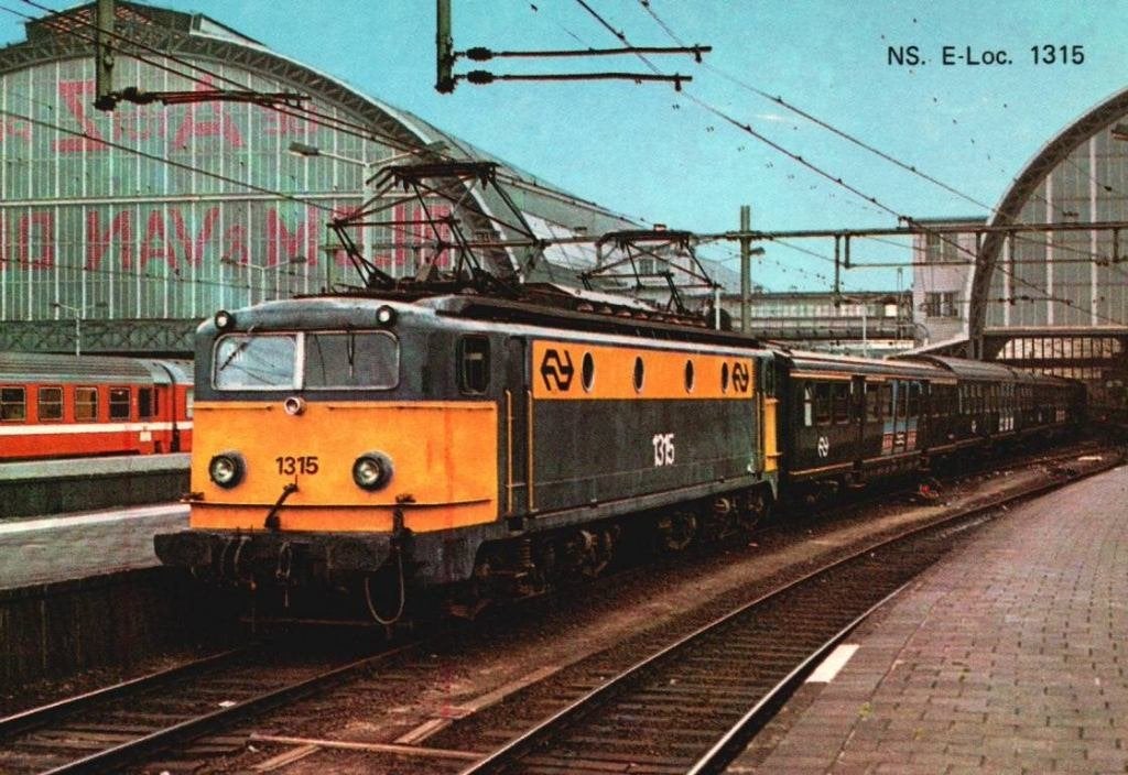 NS E-Loc. 1315, Ophalen, Nieuw, Trein, Kaart of Prent