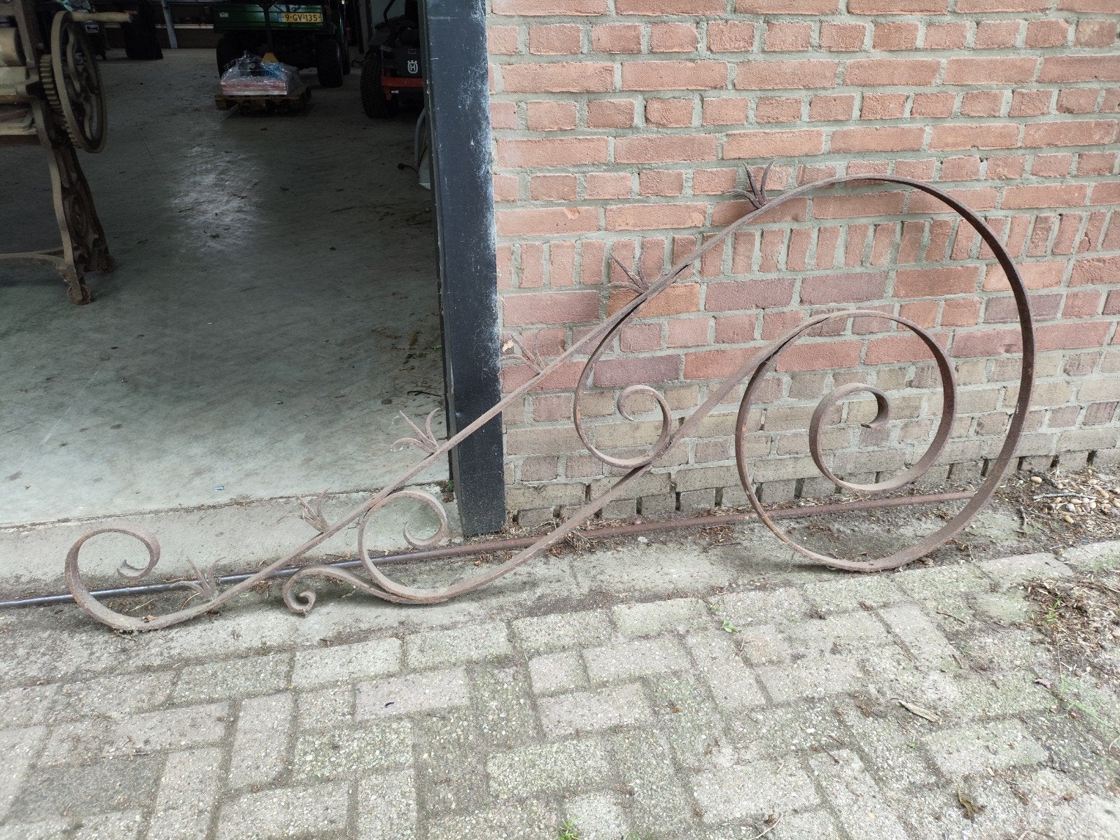Antiek smeedijzeren uithangbord / decoratie, Ophalen