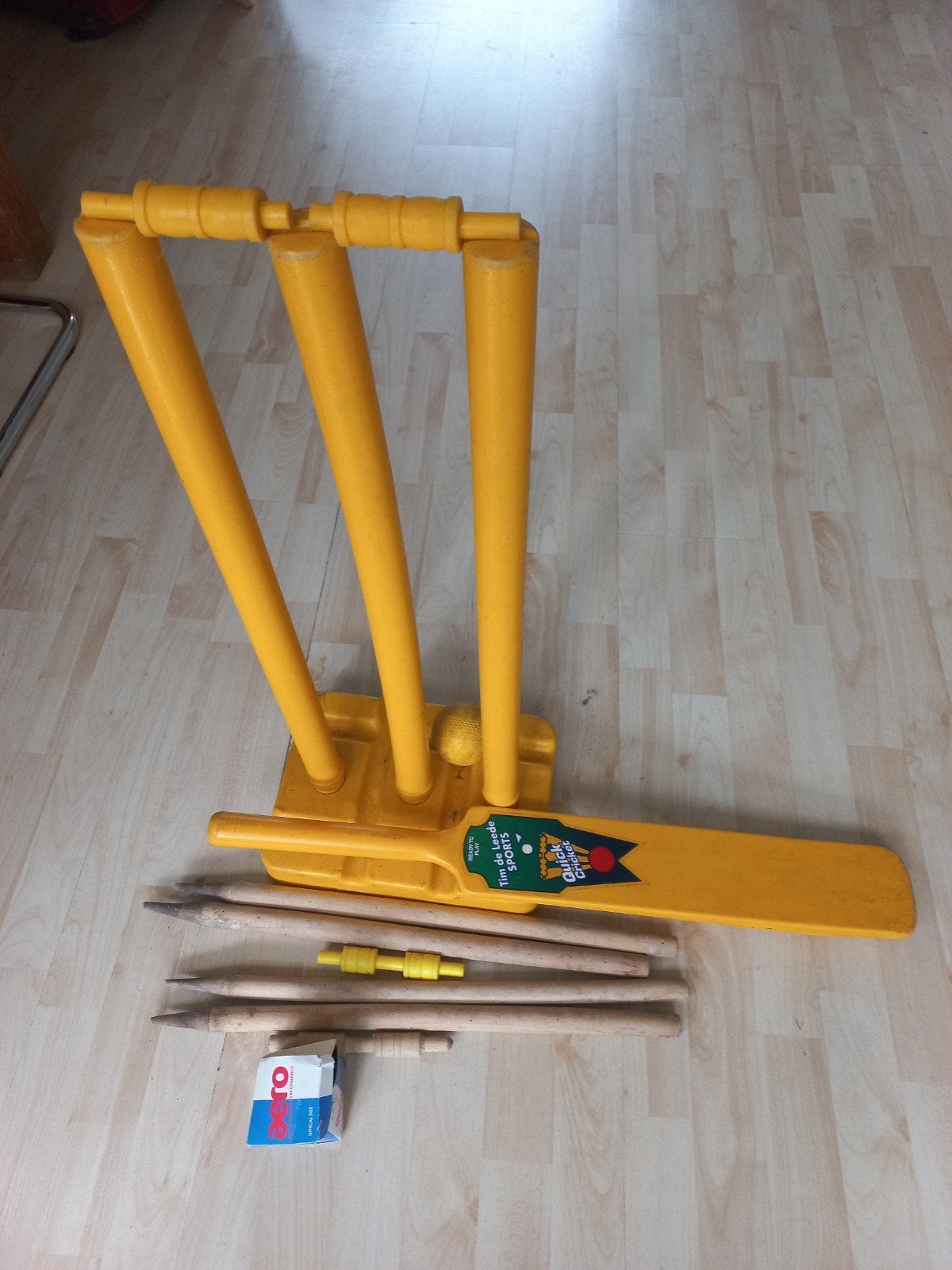 Kunststof Kinder Cricket Set: Wicket, Bat en Bal, Ophalen, Gebruikt