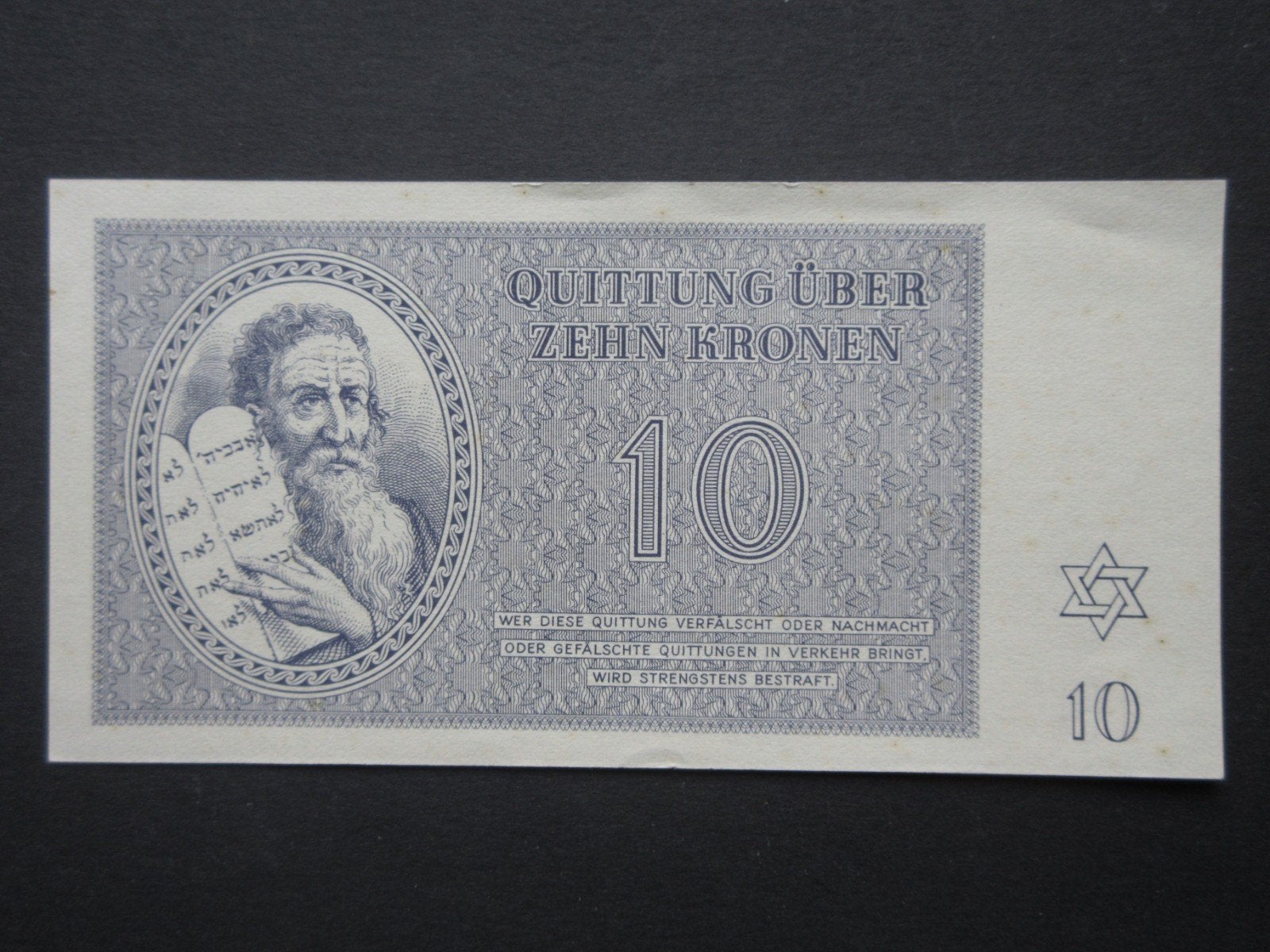10 Kronen 1943 Theresienstadt Ghetto Tsjechie WW2, Verzenden, Overige landen, Los biljet