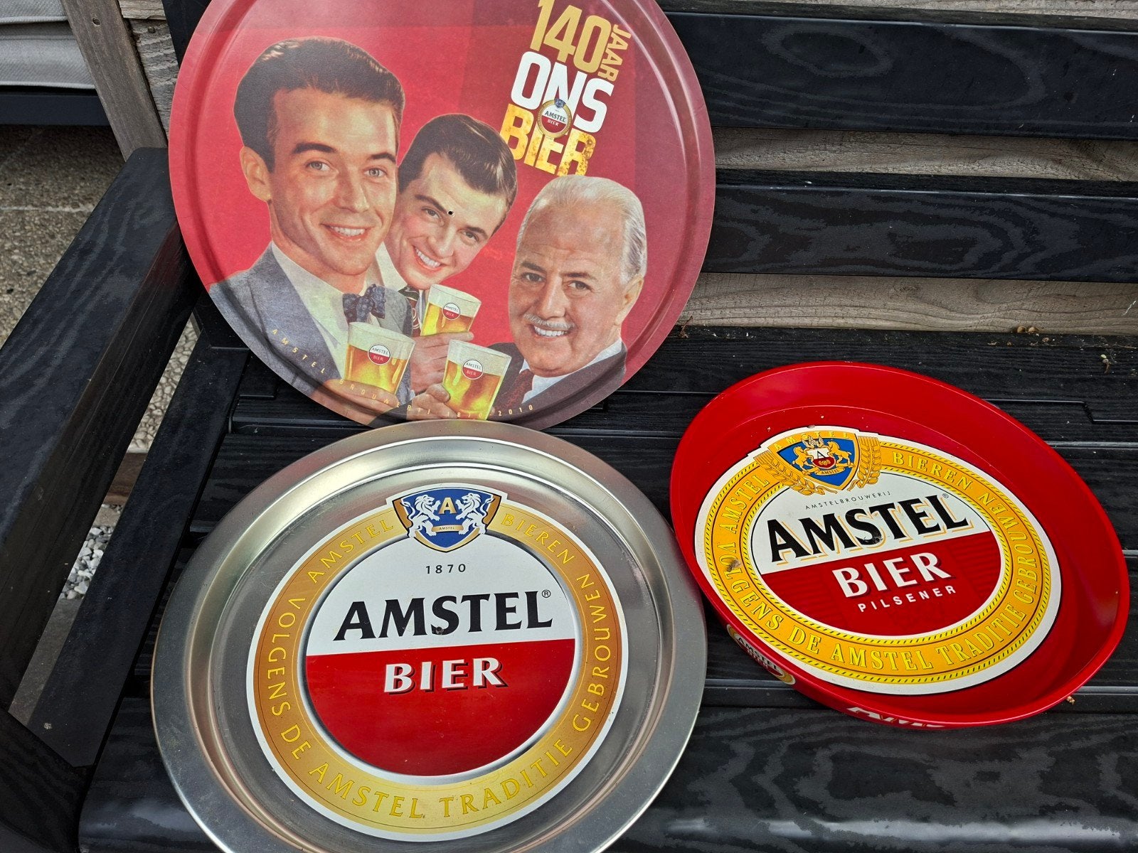 amstel dienbladen, Ophalen of Verzenden, Zo goed als nieuw, Reclamebord