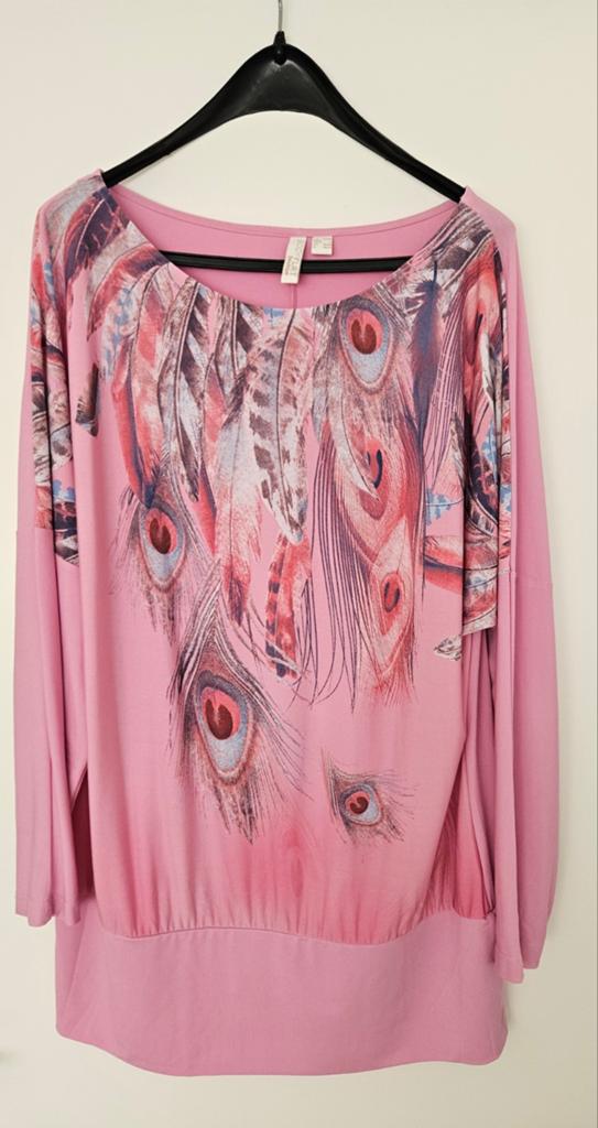 Felgekleurde tuniek met print en lange mouwen, BODYFLIRT boutique, Maat 42/44 (L), Ophalen of Verzenden, Lange mouw