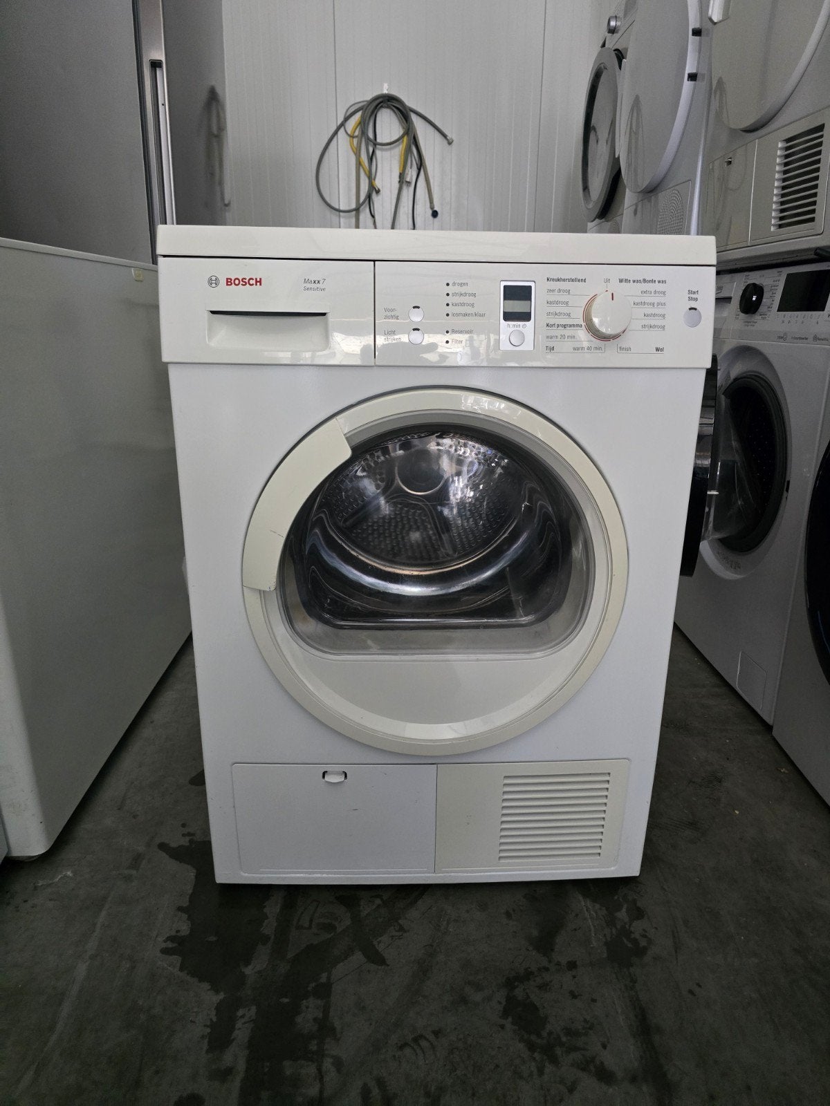 Keurige Bosch Maxx7 condensdroger! 7KG! Garantie! Witgood🚚✅, Bosch, Ophalen of Verzenden, Zo goed als nieuw, Kort programma