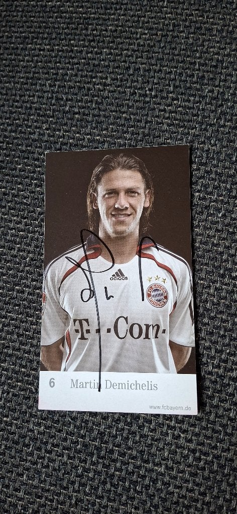 Spelerskaart handtekening Martin Demichelis Bayern Munchen, Ophalen of Verzenden, Nieuw, Buitenlandse clubs, Spelerskaart