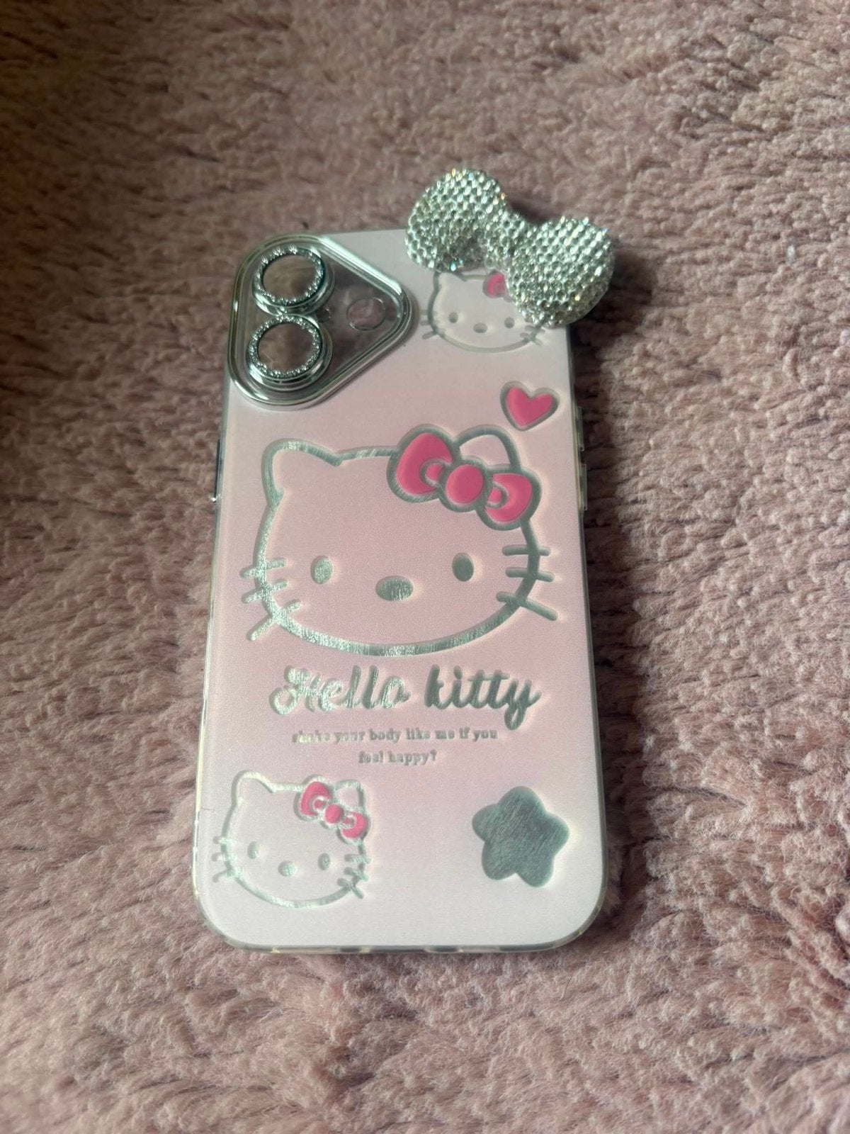 2x Hello Kitty iPhone 16 Hoesje - Roze Schattige Bescherming, Nieuw, Hoesje of Tasje, Schokbestendig, Roze