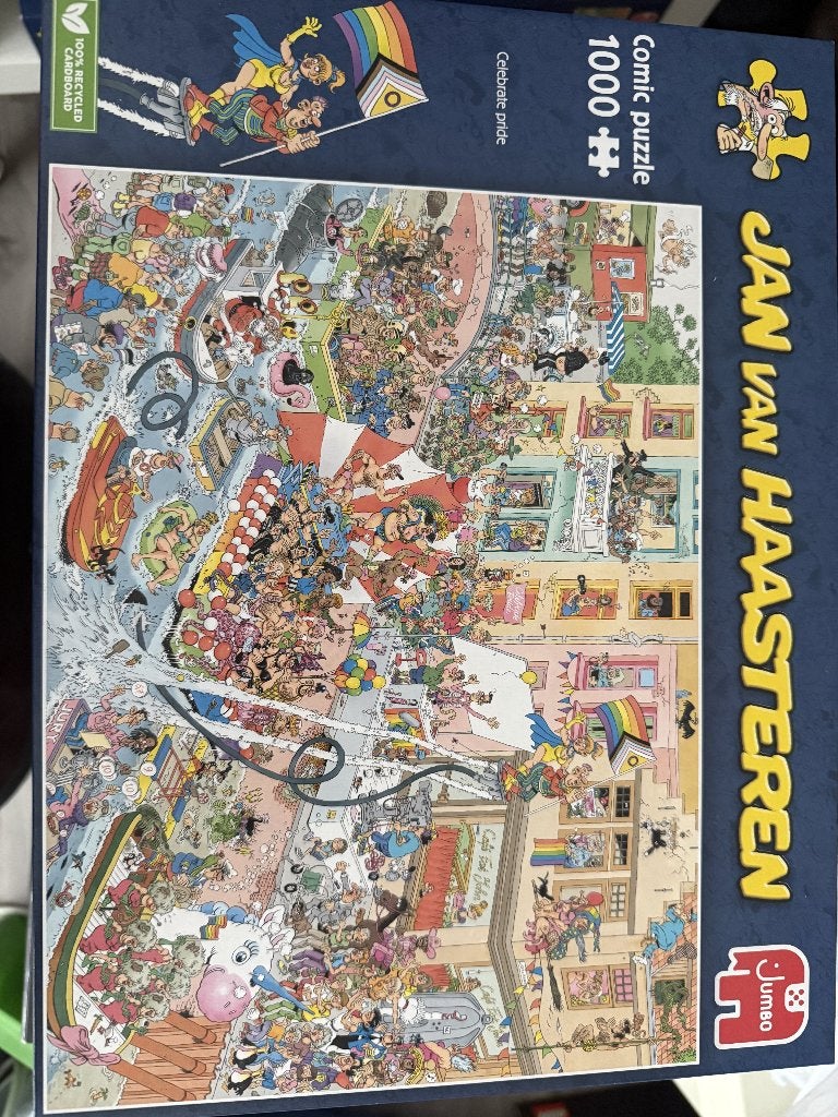Jan van Haasteren Celebrate pride 1000 stukjes, Ophalen of Verzenden, 500 t/m 1500 stukjes, Zo goed als nieuw, Legpuzzel