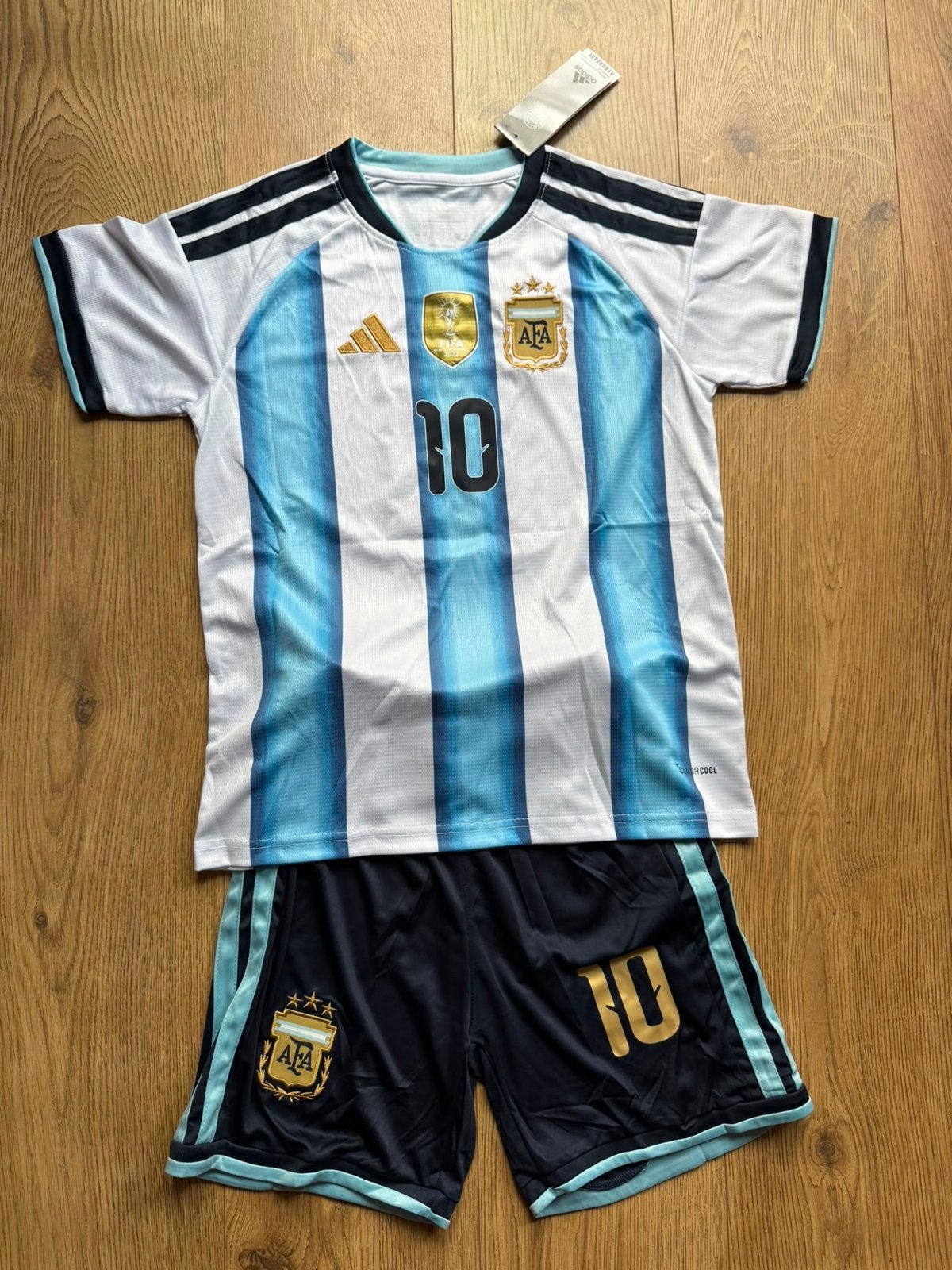 Argentinië thuistenue Messi maat 146/152, Ophalen of Verzenden, Nieuw, Jongen