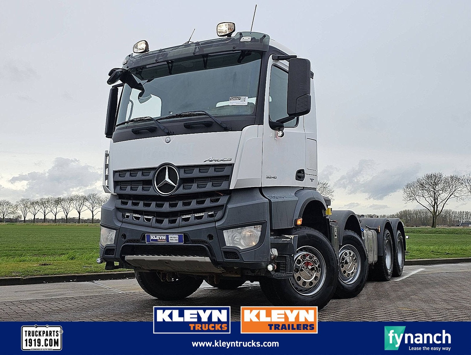 MERCEDES-BENZ AROCS 3248 8x4 full steel, Automaat, Euro 6, Wit, Mercedes-Benz
