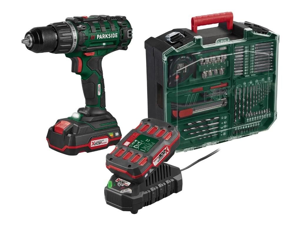 PARKSIDE Accu-schroefboormachine 20 V met 2x accu's en lader, Verzenden, Nieuw, Boormachine, Variabele snelheid