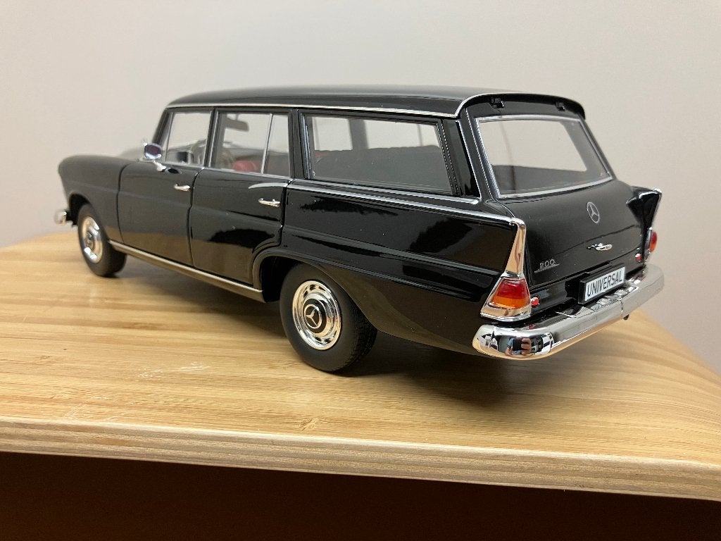 Mercedes Benz 200 Universal van 1966 Zwart 1/18 Norev, Hobby en Vrije tijd, Modelauto's | 1:18, Ophalen of Verzenden, Nieuw, Auto