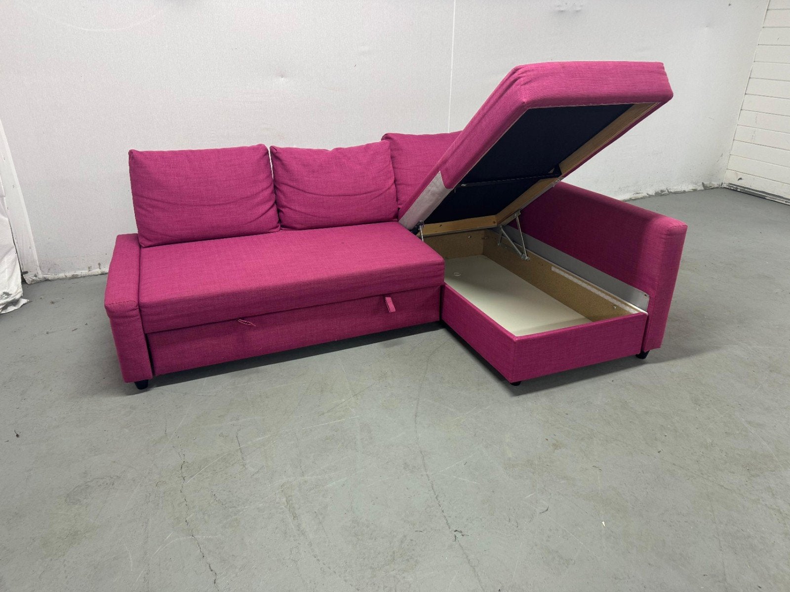 Roze slaapbank met opbergruimte 230x150 met LEVERING, Ophalen of Verzenden, Tweepersoons