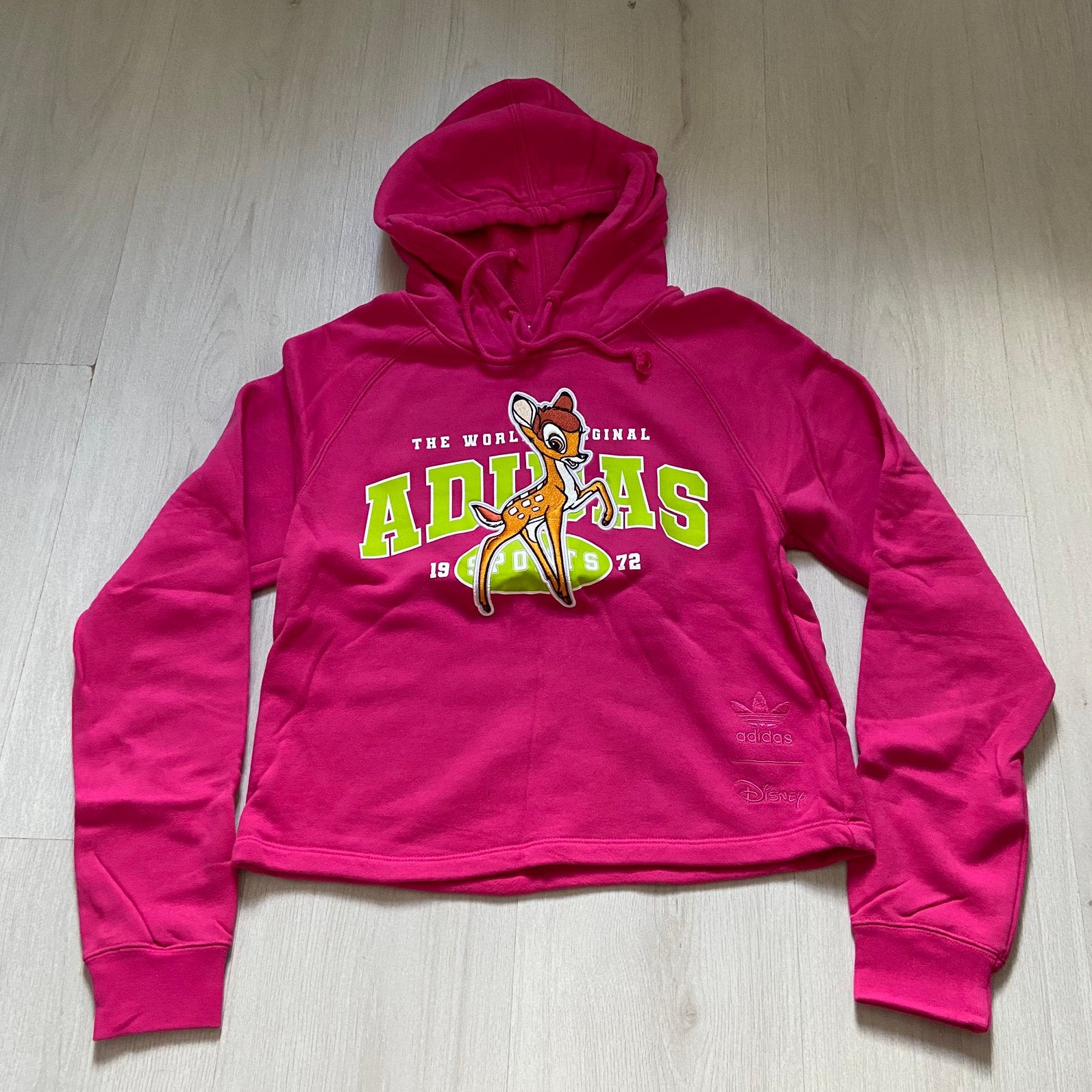 roze ADIDAS x Disney Bambi trui met capuchon mt XS, Kleding | Dames, Verzenden, Zo goed als nieuw, Maat 34 (XS) of kleiner, Roze