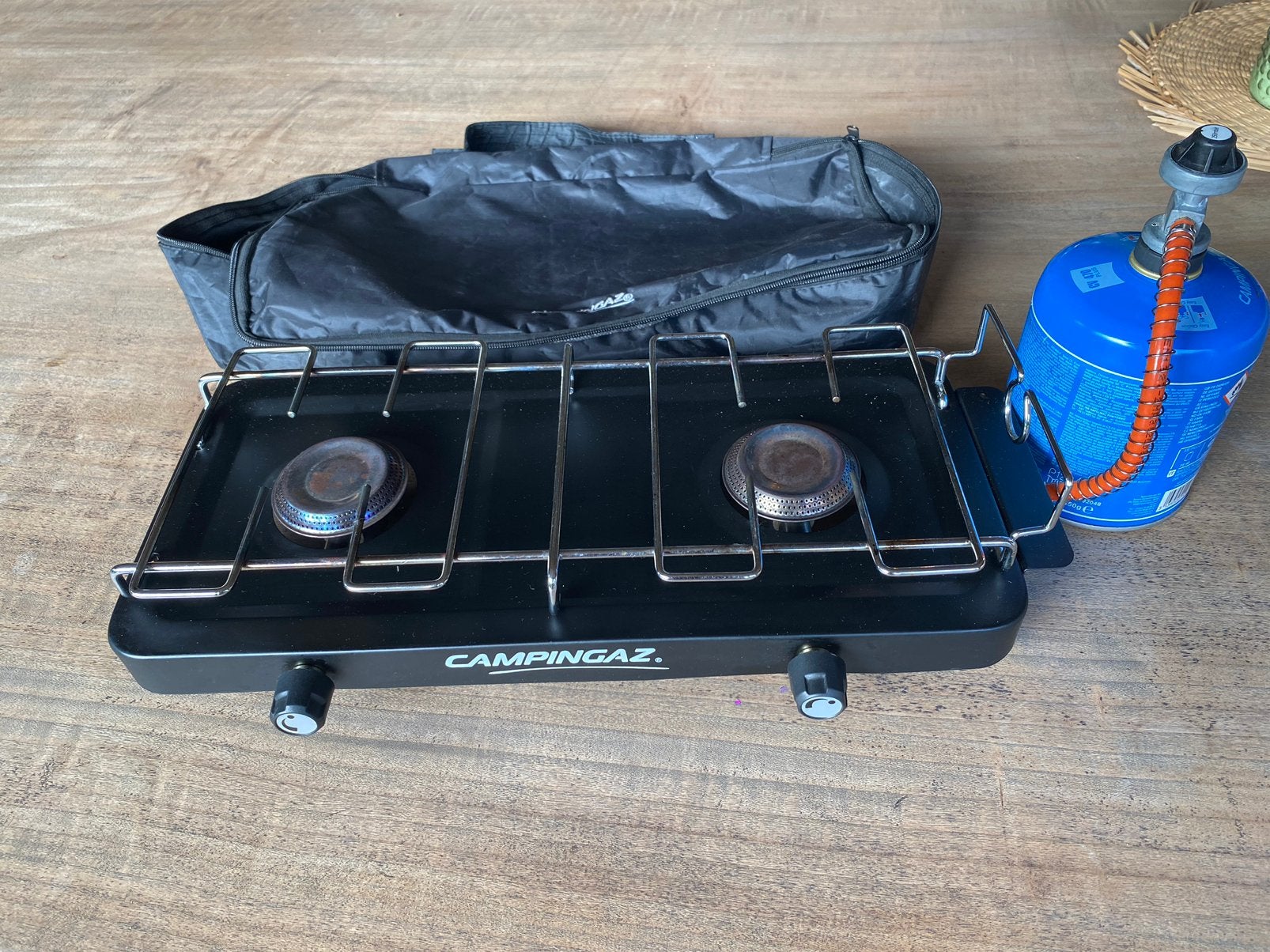 Campingaz kookstel Nieuwe gasfles, Ophalen of Verzenden, Zo goed als nieuw