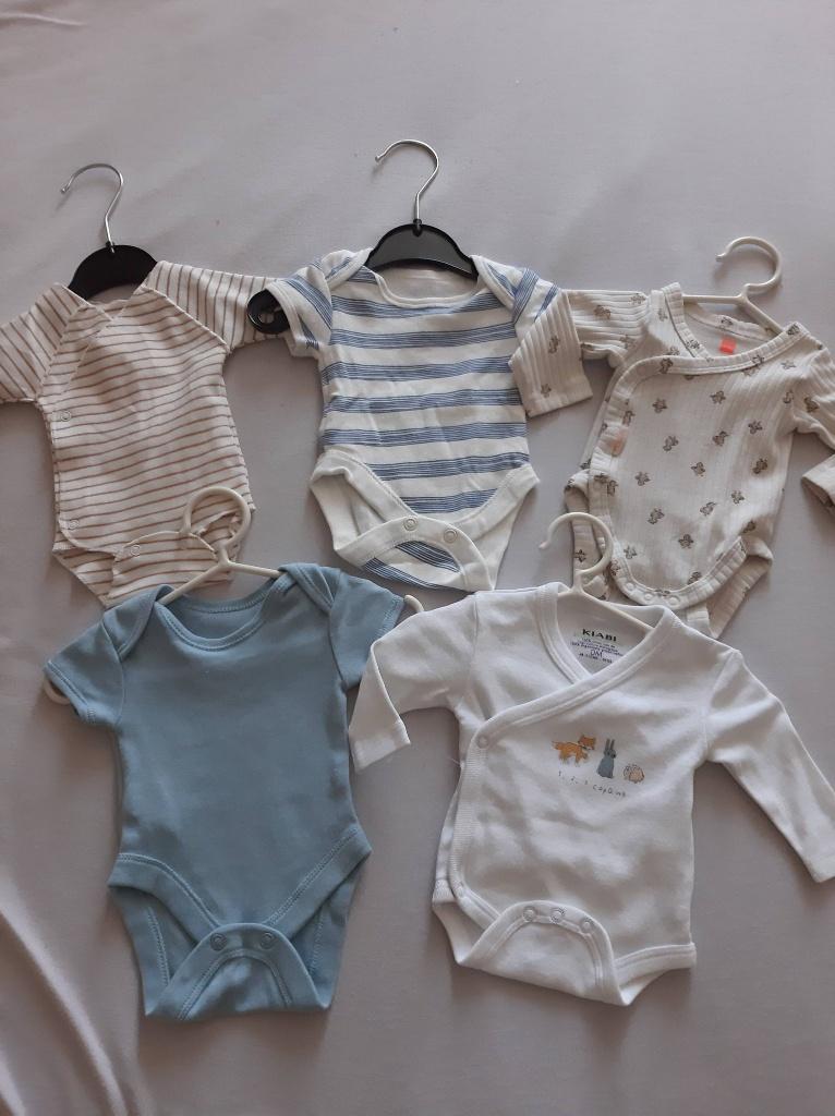 Prematuur rompers 1x gedragen Mt 44/46/48, Kinderen en Baby's, Babykleding | Prematuur, Kiabi, Nacht- of Onderkleding, Jongetje of Meisje