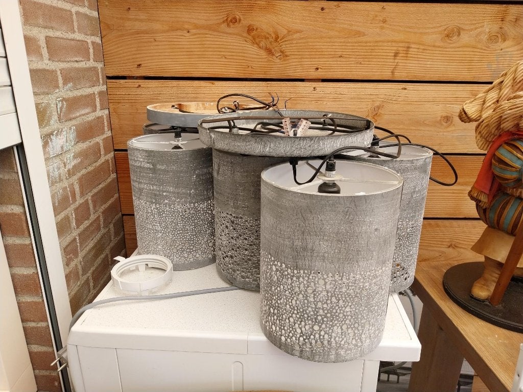 2 hanglampen, Ophalen, Zo goed als nieuw, Metaal, Minder dan 50 cm