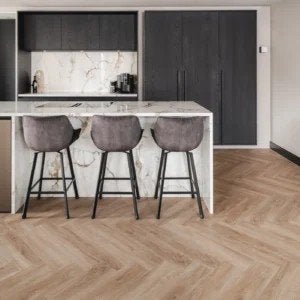 NIEUW visgraat pvc Therdex Rustique 7573 17,5 m2 dryback, Ophalen, Overige typen, Nieuw, Geel