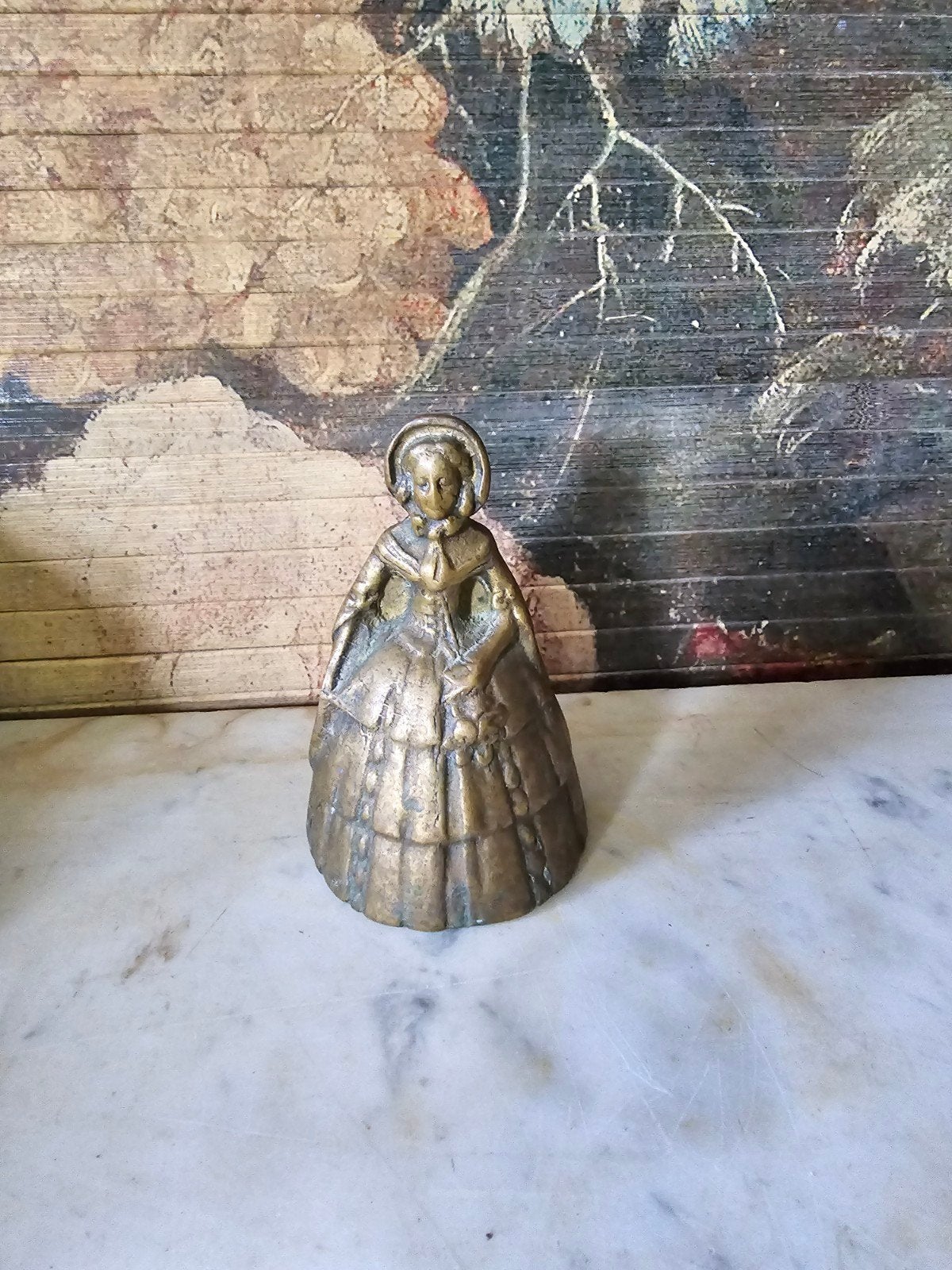 bronzen tafelbel dame, Antiek en Kunst, Ophalen of Verzenden