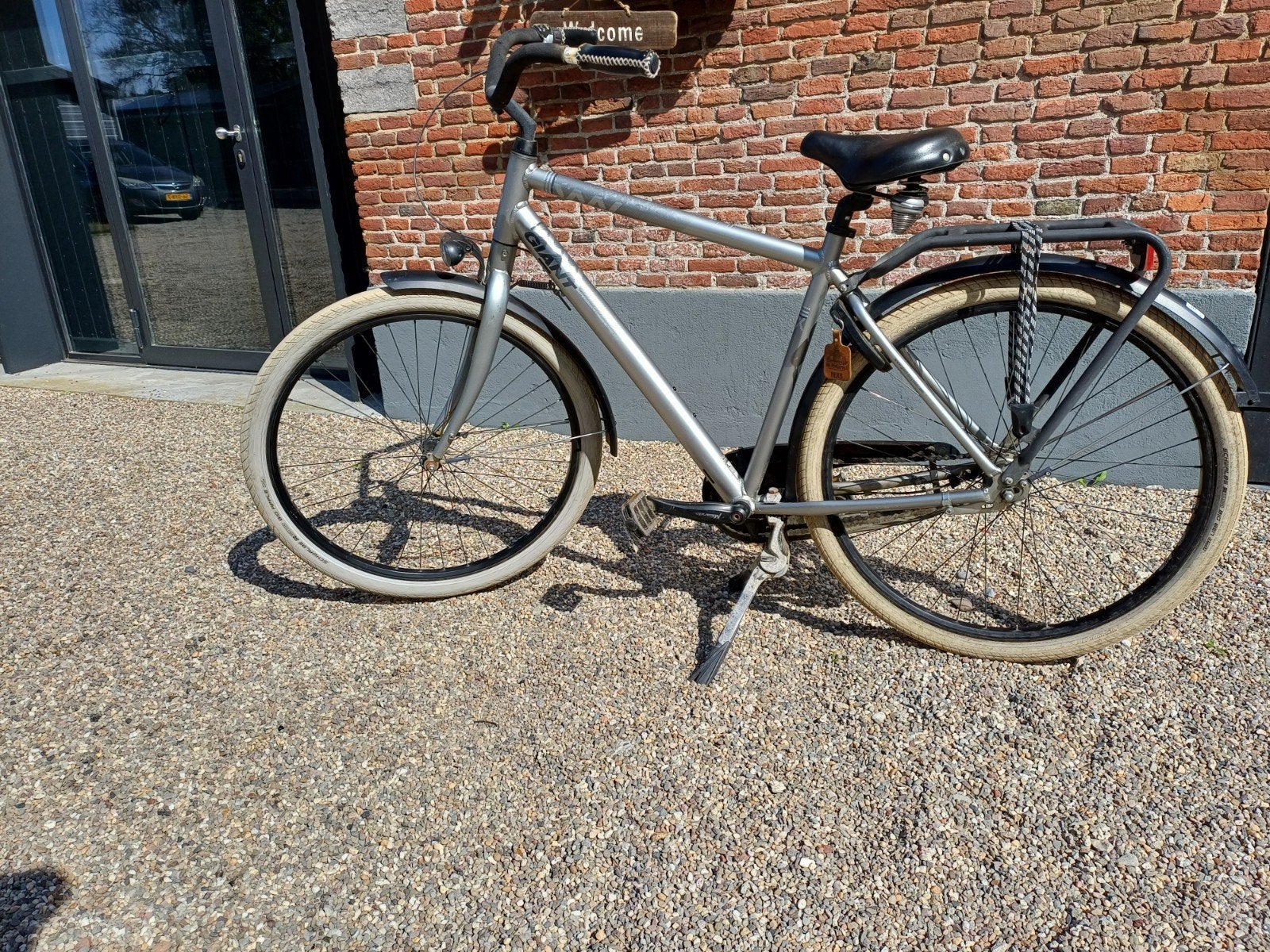 Herenfiets Giant met 3 versnellingen en terugtraprem, Ophalen, Terugtraprem, Gebruikt, Versnellingen