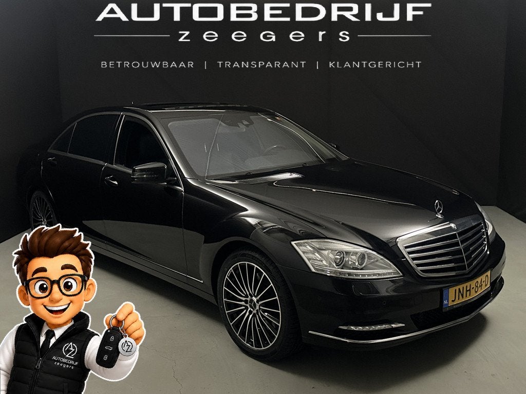 Mercedes-Benz S-Klasse 500 4-Matic Lang (bj 2010, automaat), Auto's, Mercedes-Benz, Bedrijf, Te koop, S-Klasse, 4x4, ABS, Airbags
