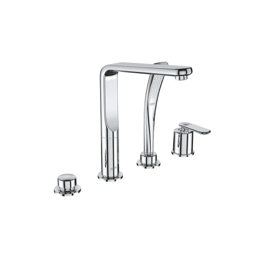 GROHE VERIS 4-GATS EENGREEPS BADRANDCOMBINATIE CHROOM, Niet ingevuld, Niet ingevuld, Nieuw, Ophalen of Verzenden