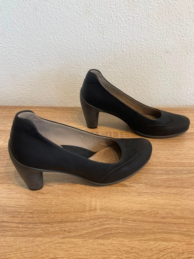 ECCO damespumps maat 38 zwart leer – comfortabele blokhak, Ecco, Ecco, Pumps, Ecco