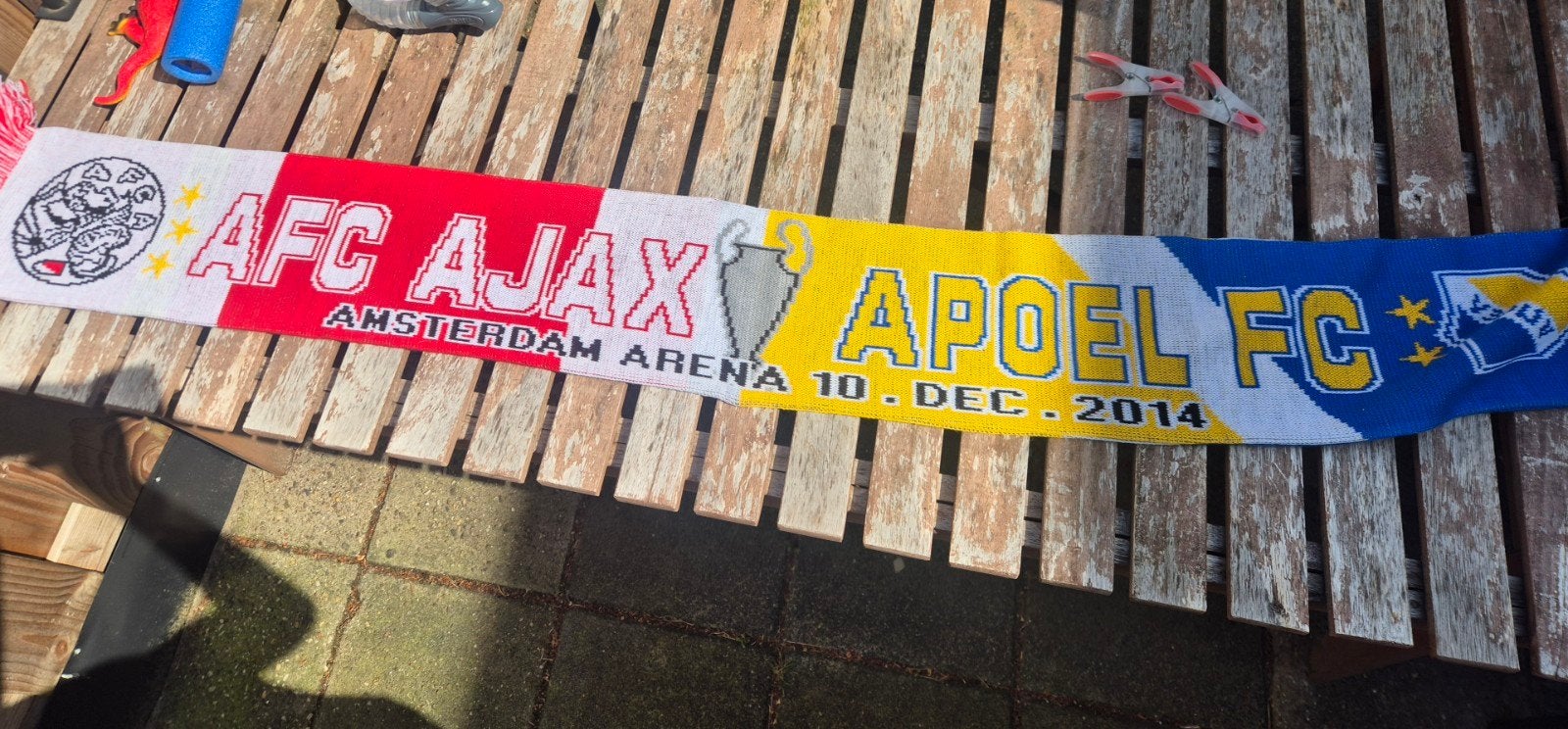 Ajax sjaal apoel fc 2014, Ophalen of Verzenden, Maat 46/48 (XL) of groter, Sjaal