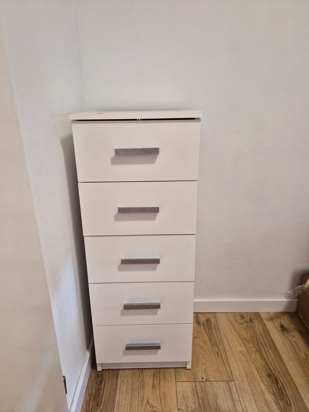 JYSK ladekast met 5 laden - wit, Huis en Inrichting, Kasten | Ladekasten, Minder dan 50 cm, Gebruikt, 100 tot 150 cm, Ophalen of Verzenden