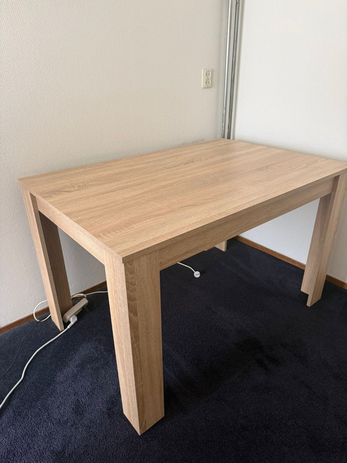 eikenhouten eettafel, Gebruikt, 100 tot 150 cm, Modern, Scandinavisch, Eikenhout