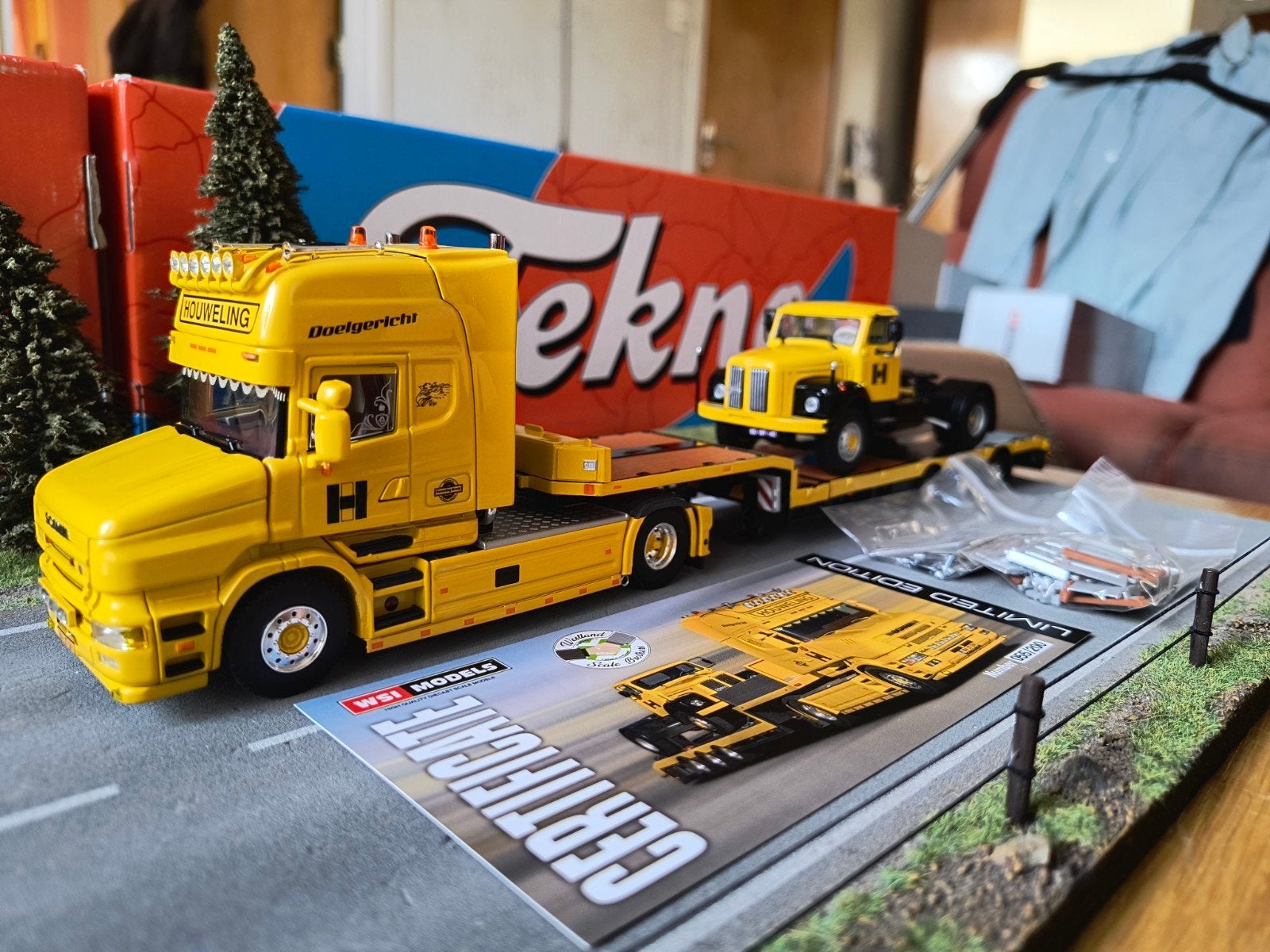 Wsi Scania set Houweling, Hobby en Vrije tijd, Modelauto's | 1:50, Ophalen of Verzenden, Zo goed als nieuw, Bus of Vrachtwagen