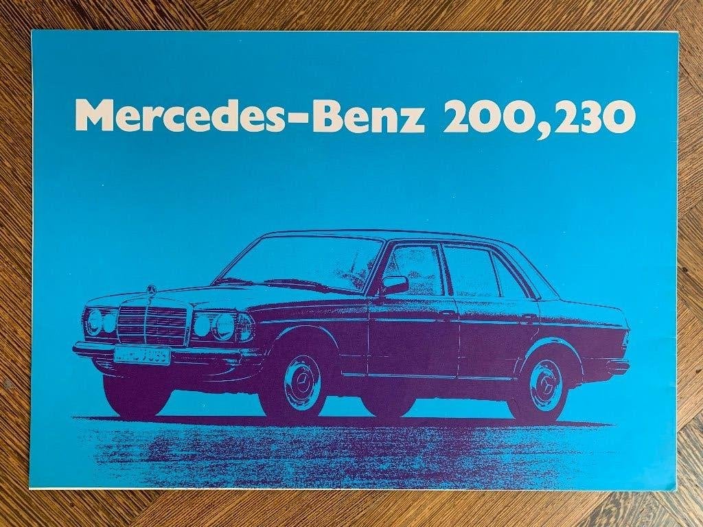 Uitklapfolder Mercedes-Benz 200 230 W123 Grafiken 1975, Nieuw, Mercedes-Benz, Mercedes, Ophalen of Verzenden