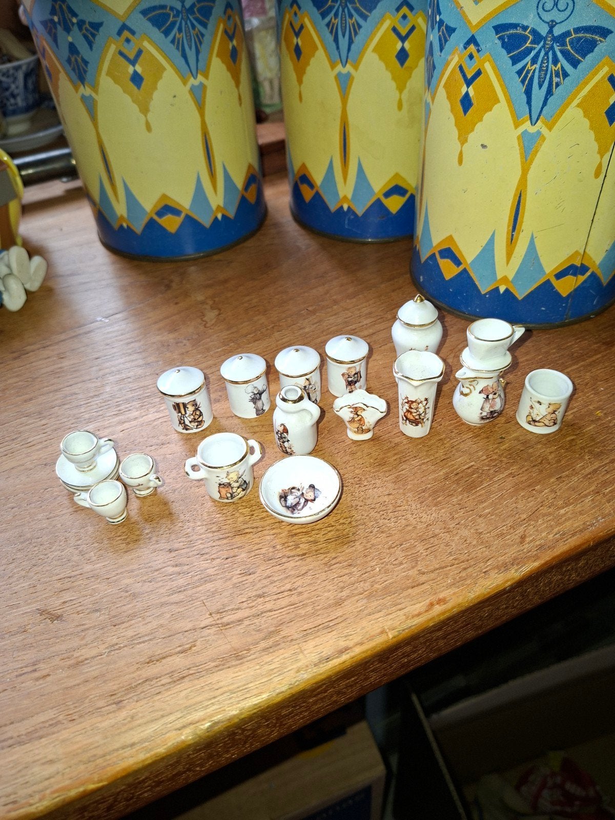 Reutter Miniatuur Hummel Poppenhuis Servies Set, Ophalen of Verzenden, Gebruikt, Decoratie