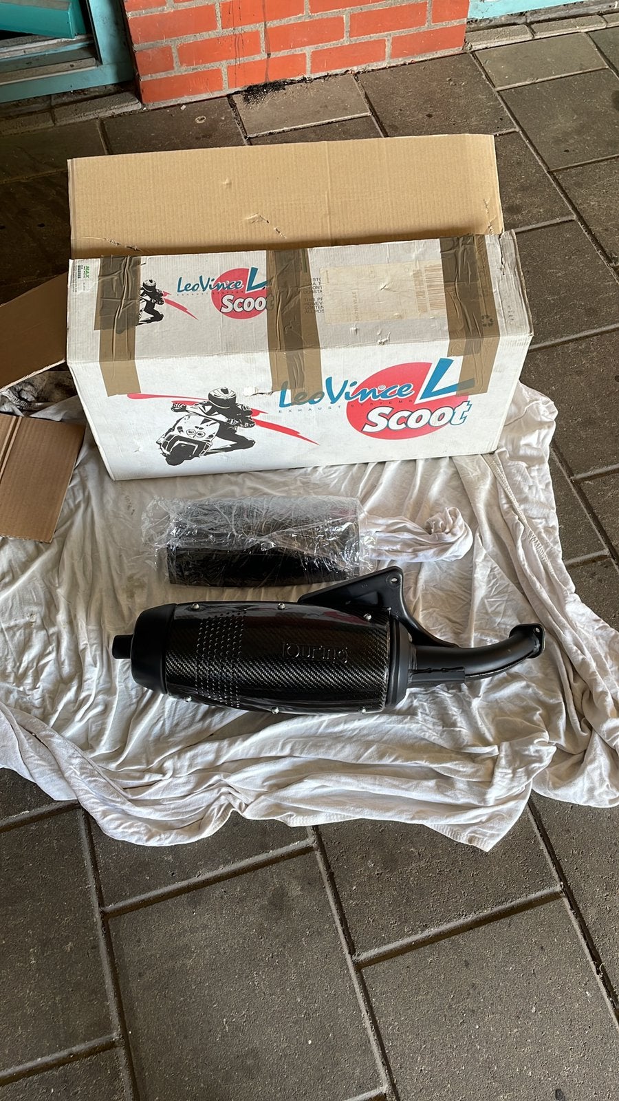 Leovince touring 125/180cc 6bouts!, Ophalen, Zo goed als nieuw, Uitlaat, Piaggio