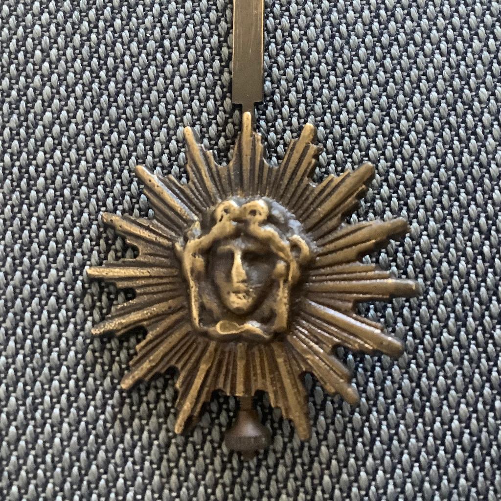 messing klok slinger pendel slingertje klepel zonnetje, Ophalen