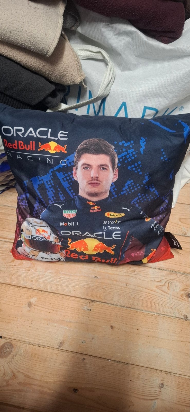 Red Bull Racing Max Verstappen Sierkussen, Overige merken, Meerkleurig, Met print, Vierkant
