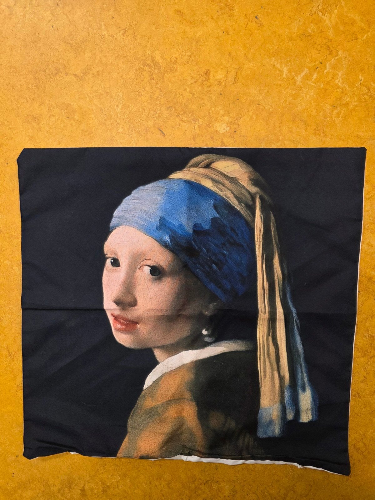 2 x Nieuwe Kussenhoes " parelmeisje", Ophalen of Verzenden, Nieuw, Overige kleuren, Vierkant