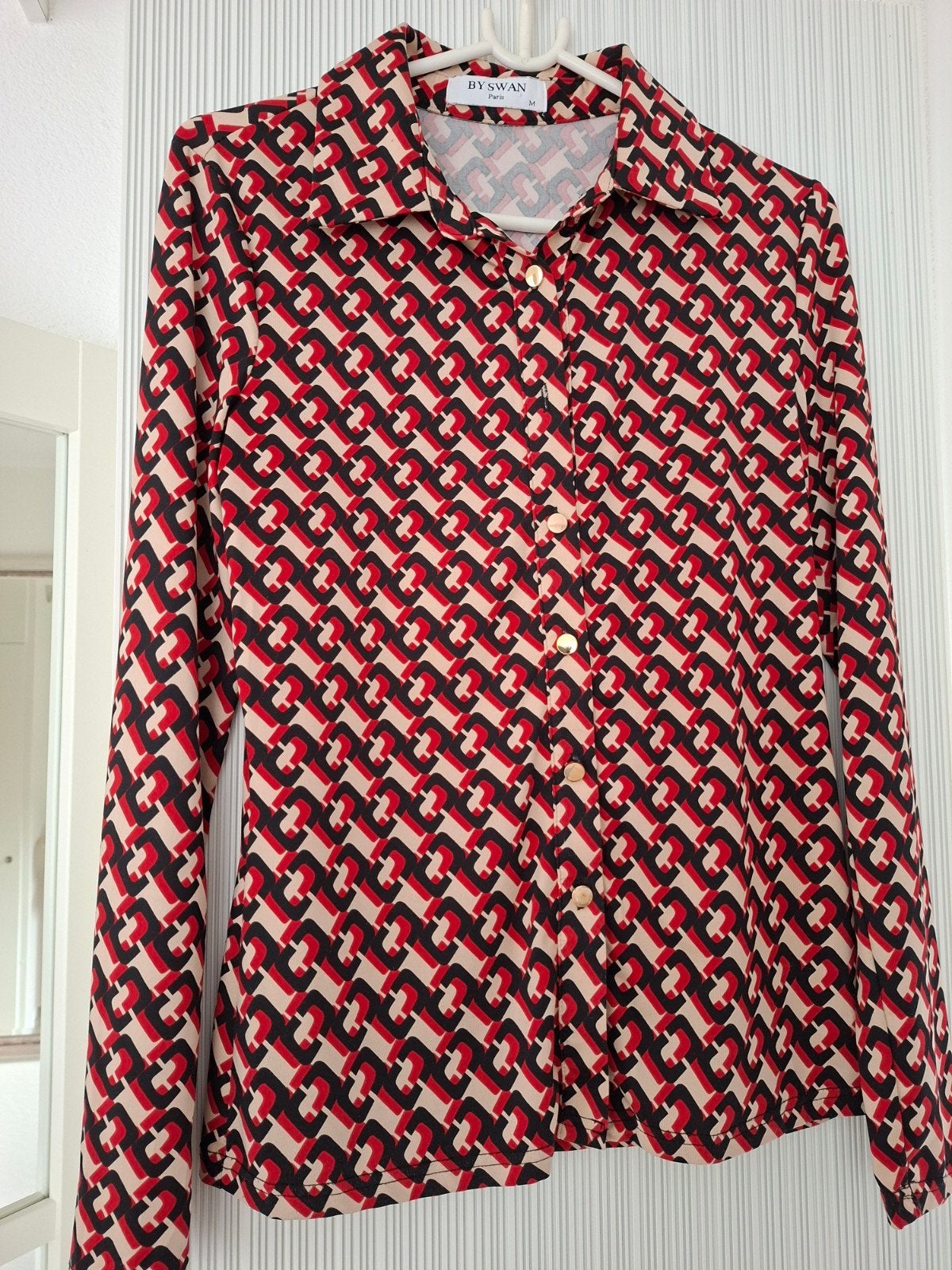 By Swan Paris shirt met print - Maat M, Ophalen of Verzenden